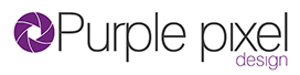 Purple pixel design Logo